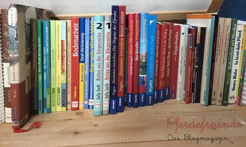 Bücherregal mit Pferdebüchern